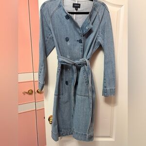J. Crew Light Blue Denim Trench jacket